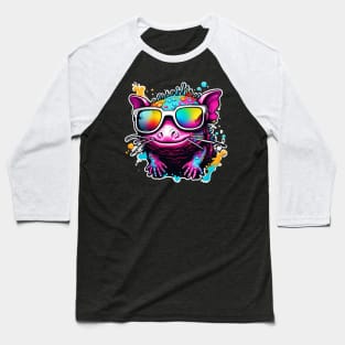 Colorful Axolotl Baseball T-Shirt